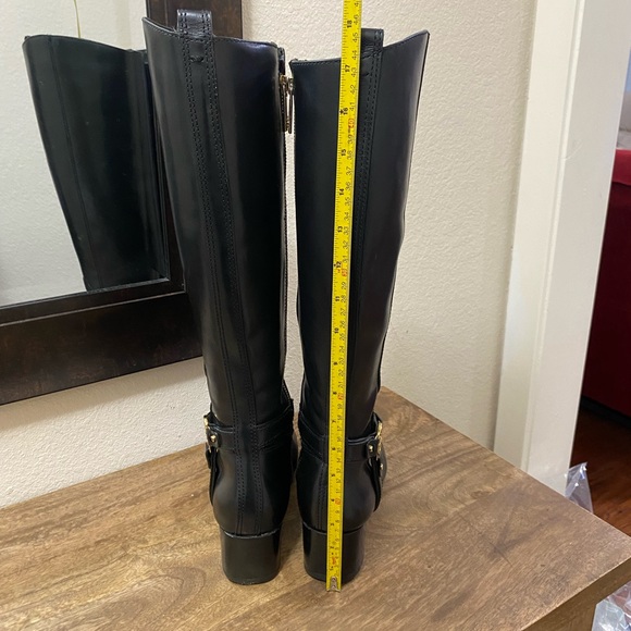 Tory Burch Women’s Black leather knee-high riding boots Size 8.5 - Picture 8 of 15